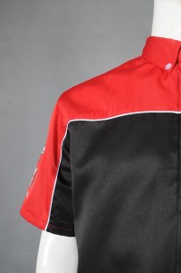 DS075 custom-made short-sleeved team shirts, cotton-loaded workwear, team shirt garment factory detail view-6